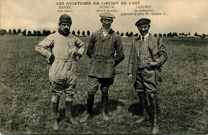 Les aviateurs Manet, Aubrun, Leblanc du Circuit de l'Est