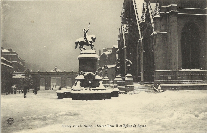 Statue René II et Eglise Saint-Epvre