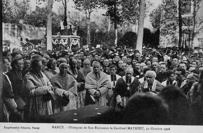 Nancy - Obsèques du Cardinal Mathieu (1908)