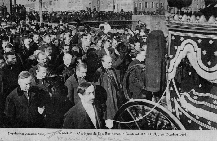 Nancy - Obsèques du Cardinal Mathieu (1908)