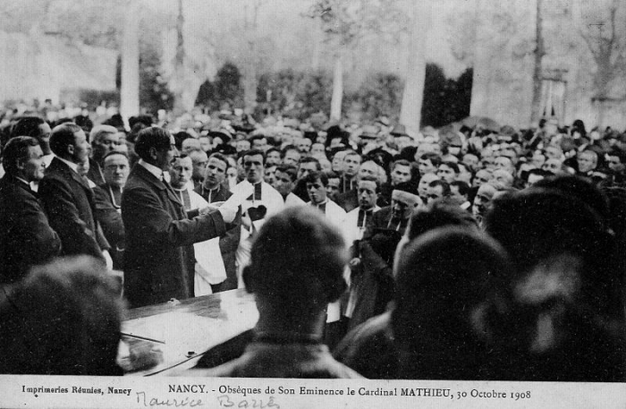 Nancy - Obsèques du Cardinal Mathieu (1908)