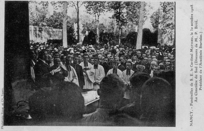 Nancy - Obsèques du Cardinal Mathieu (1908)