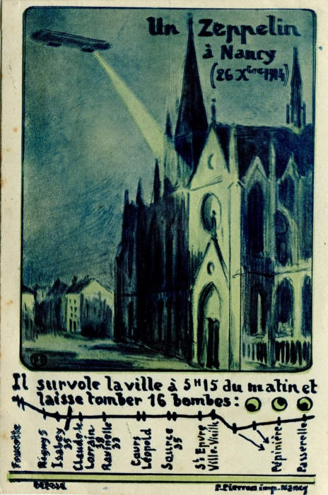 Un zeppelin à Nancy - 26 décembre 1914