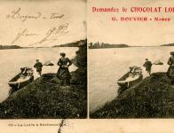 Publicité du "Chocolat Lorrain" (P. Evrard, G. Bouvier)