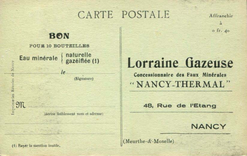 Publicité "Lorraine gazeuse" -v