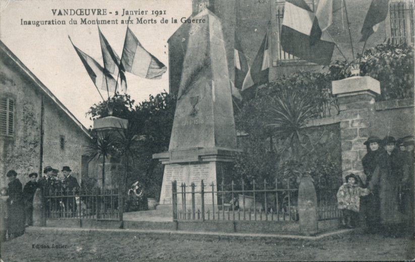 Inauguration du Monument aux Morts