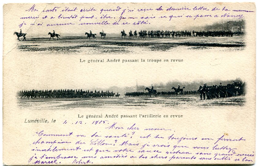 Le Général André passant en revue