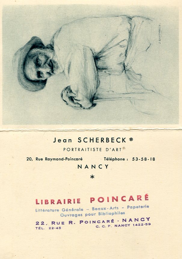 1957  "Jean Scherbeck - Librairie Poincaré"