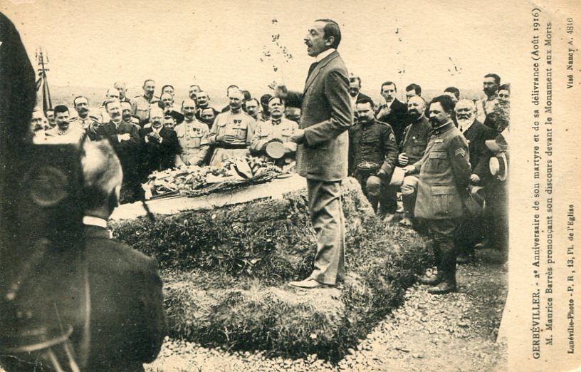 Maurice Barrès prononçant son discours