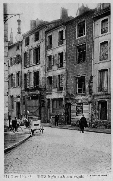 Dégâts causés par un zeppelin