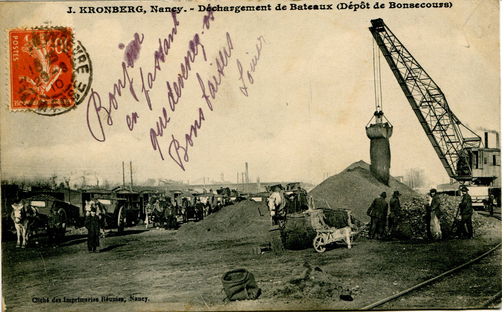 Déchargement de bateaux