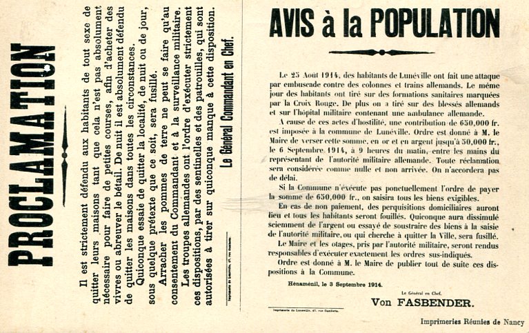 Avis à la population