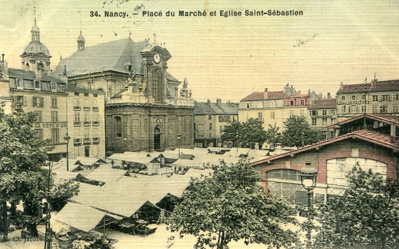 Place du Marché et Église St-Sébastien