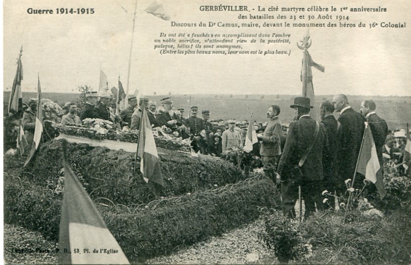 Discours du Maire de Gerbéviller