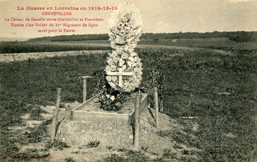Tombe d'un soldat du 81e Régiment de Ligne