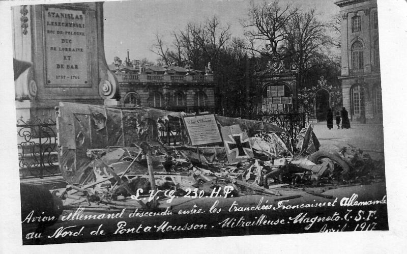 Abattu en avril 1917 près de Pont-à-Mousson