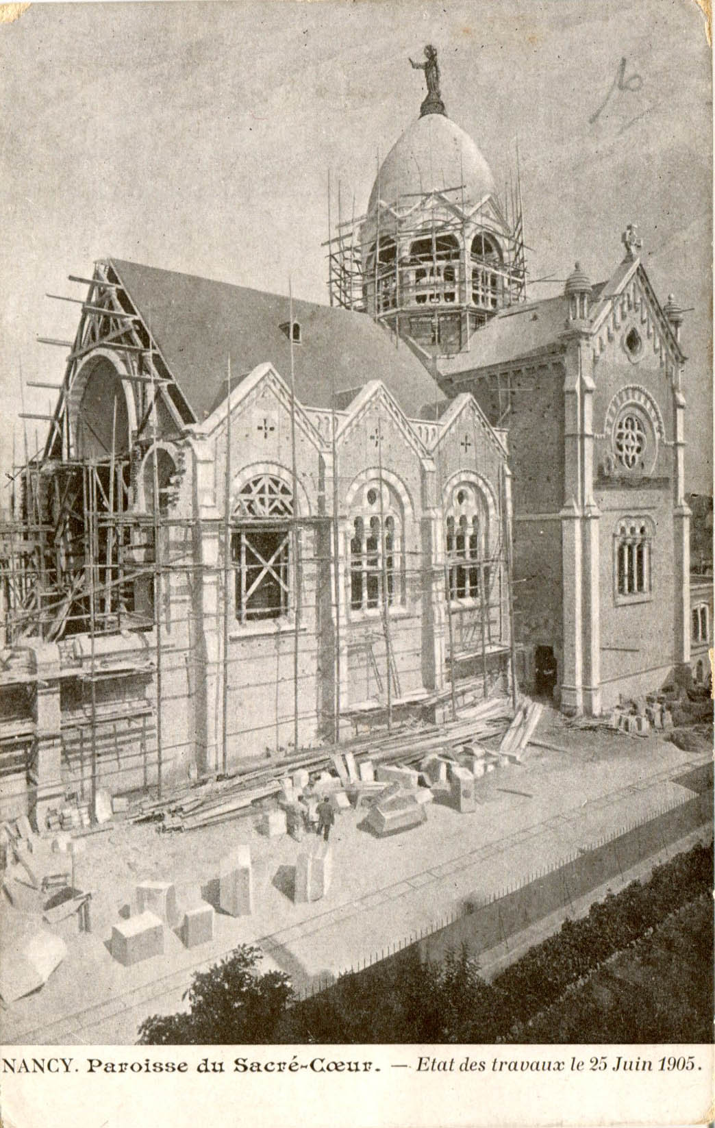 État des travaux au 25 juin 1905