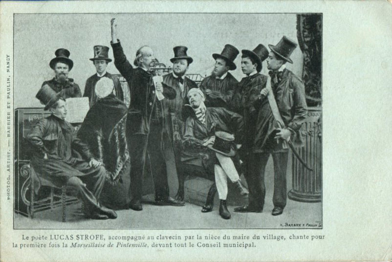 Strofe chantant la Marseillaise