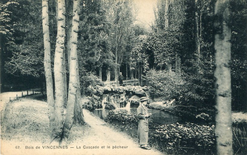 Cascade et pêcheur