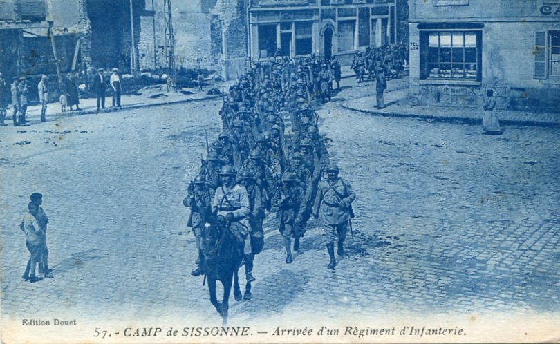 Arrivée d'un Régiment d'Infanterie