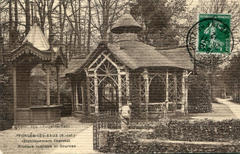 Kiosque rustique et sources