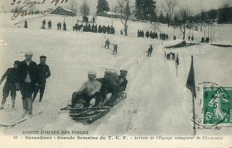 Arrivée de l'Équipe vainqueur de Chamonix