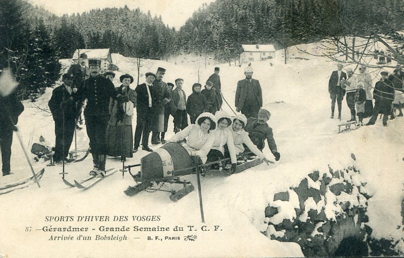 Arrivée d'un bobsleigh