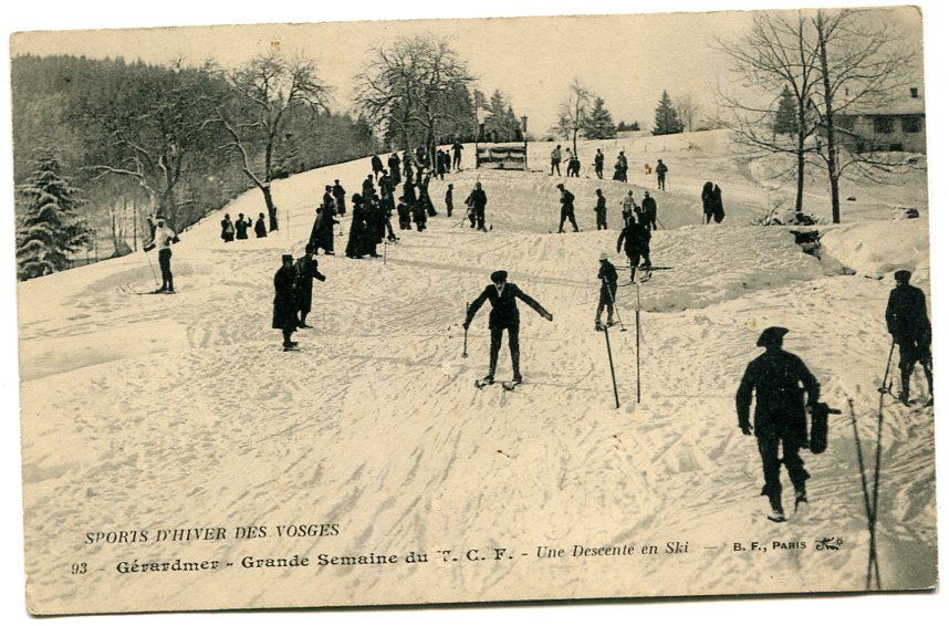 Une descente en ski