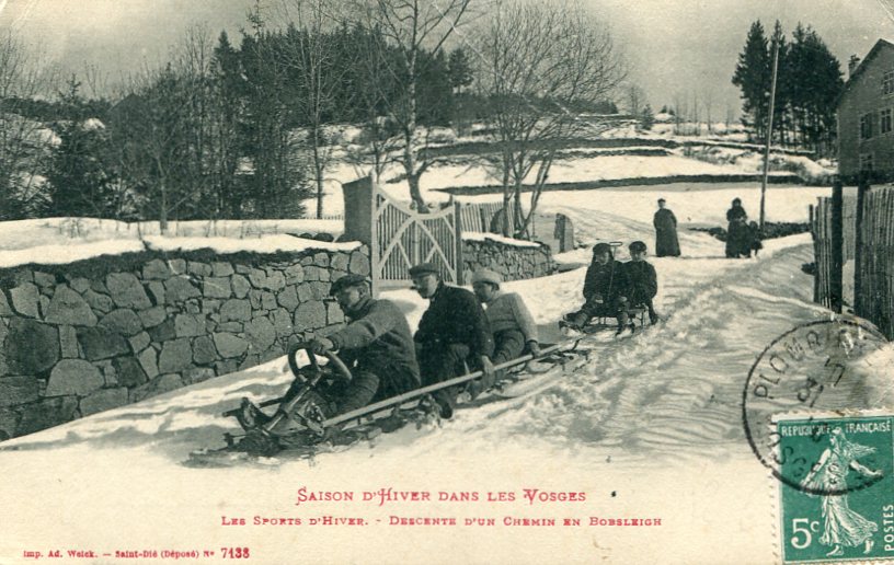 Descente d'un chemin en bobsleigh