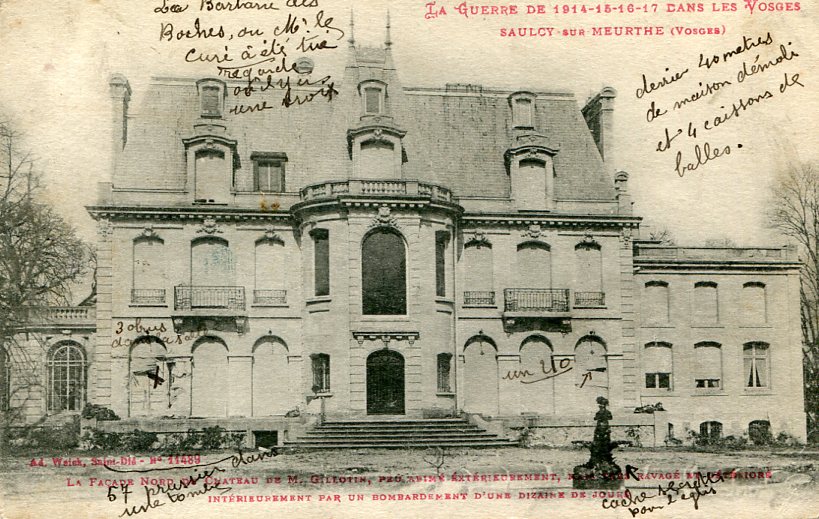 Château de Guillotin bombardé