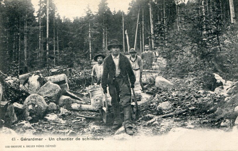 Chantier de schlitteurs