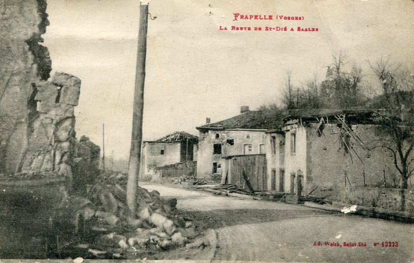 Route de St-Dié à Saales
