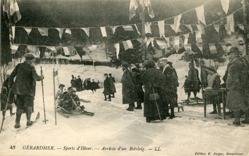 Arrivée d'un bobsleig