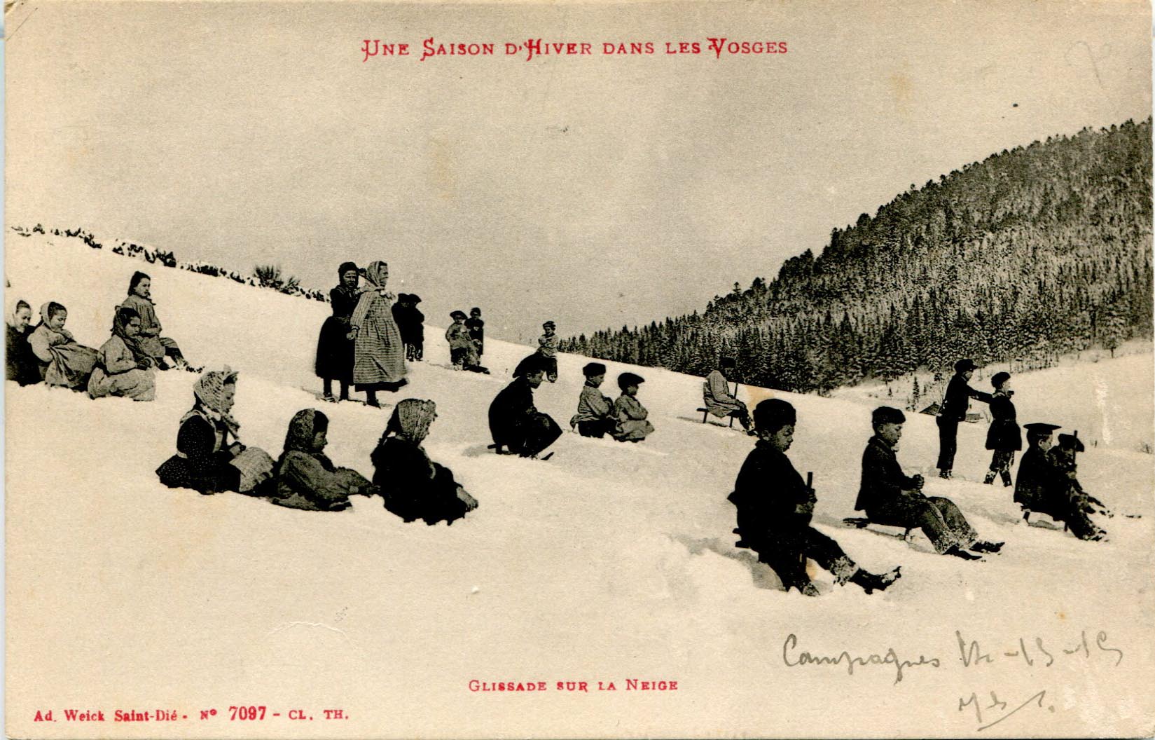 Glissade sur la neige