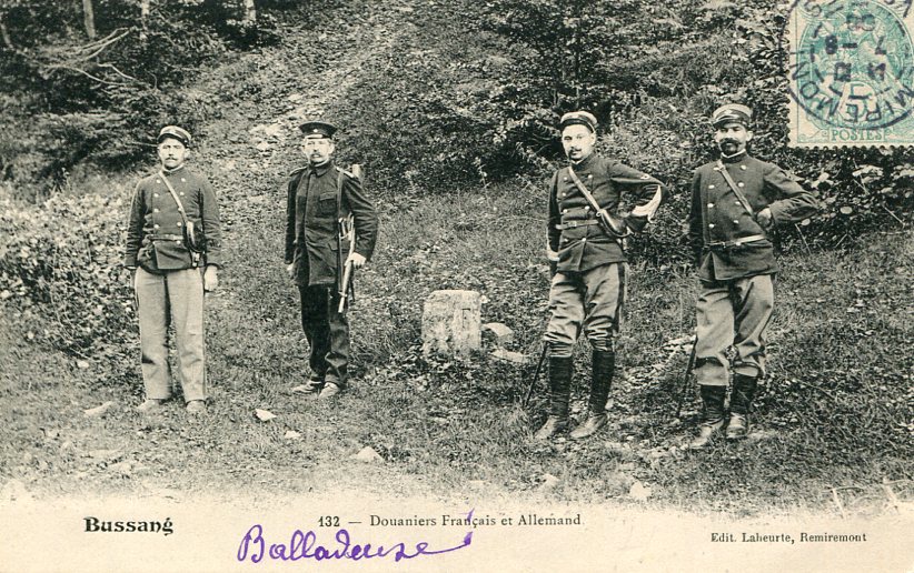 Douaniers français et allemands