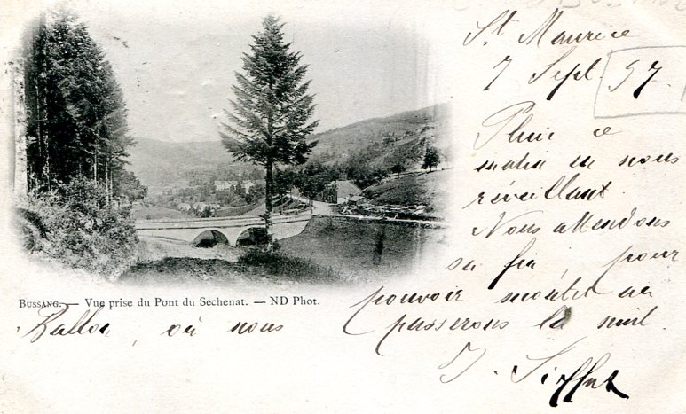 Vue prise du Pont du Sechenat