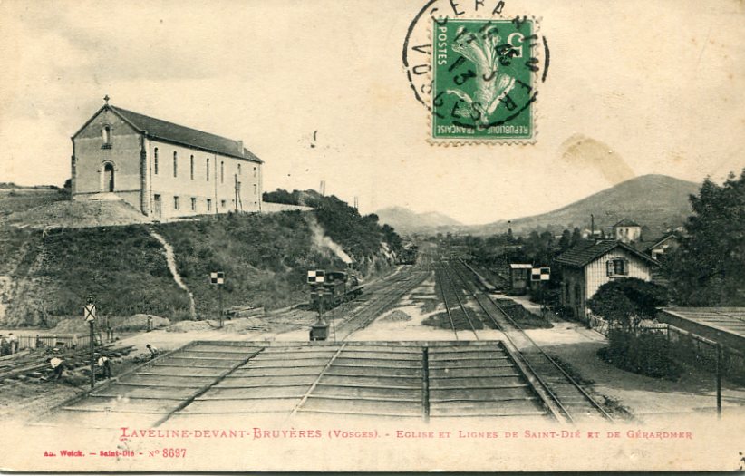Église et lignes de St-Dié et de Gérardmer