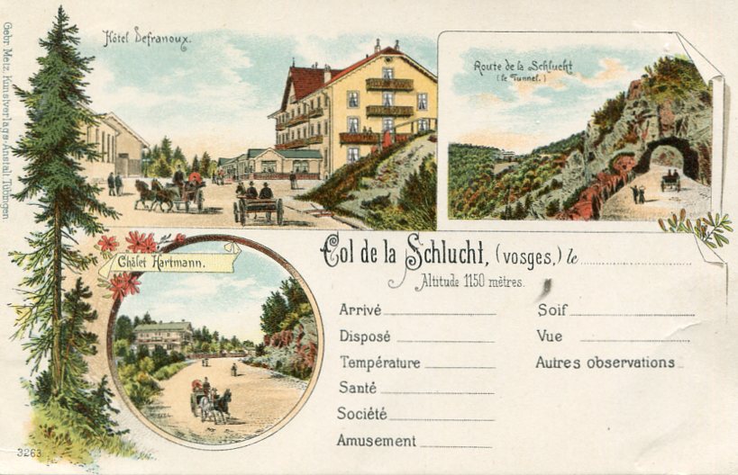 Le Tunnel, Hôtel Defranoux, Chalet Hartmann